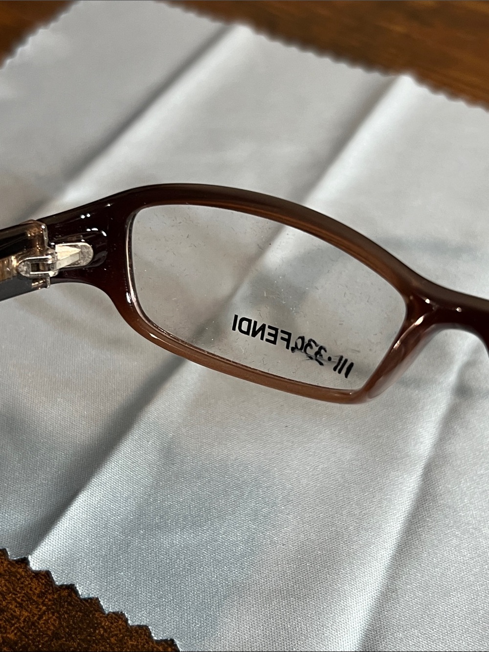 Fendi Brown Monogram FF Pattern Rectangular Eyeglasses - Picture 9 of 9